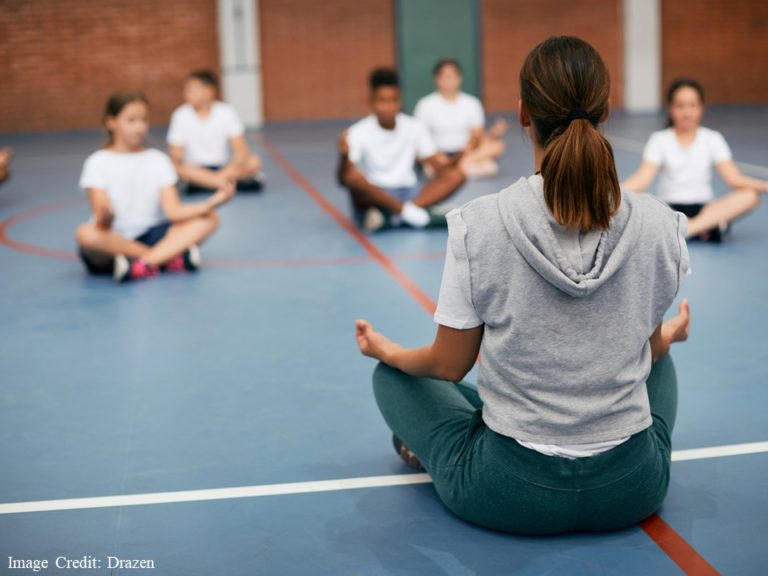 Meditating Students