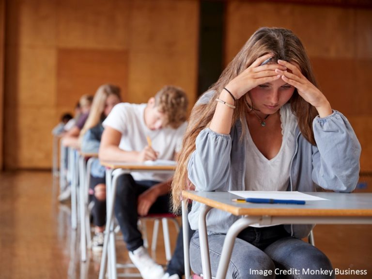 Stressed Students at Exam